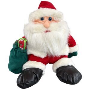 Vintage 1997 Fiesta Santa Plush 14" Happy Holidays Crowleys Stuffed Animal